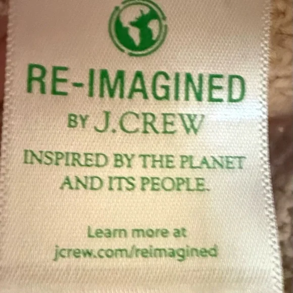 J. Crew Cropped Cable-knit Sweater - Classic Cardigan -Size Large tan black - Picture 11 of 15